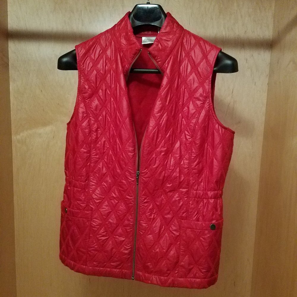 Chico's Quilted Vest Red